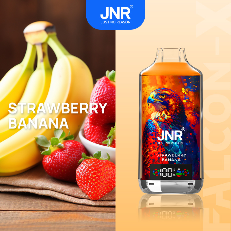 JNR FALCON X 18000 18k Puffs Model LED Display Disposable Vape in jnr falon x 18000 jnr falon x 18000 sleek jnr falon x 18000 strawberry flavor