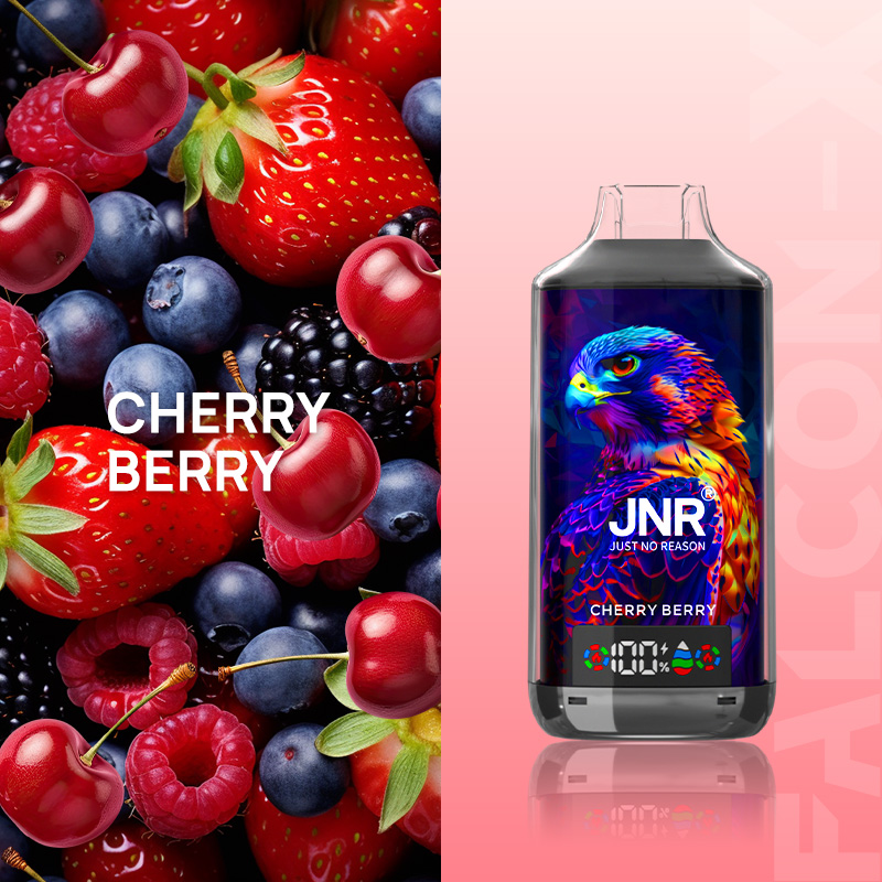 JNR FALCON X 18000 18k Puffs Model LED Display Disposable Vape in jnr falon x 18000 sleek jnr falon x 18000 cherry berry flavor