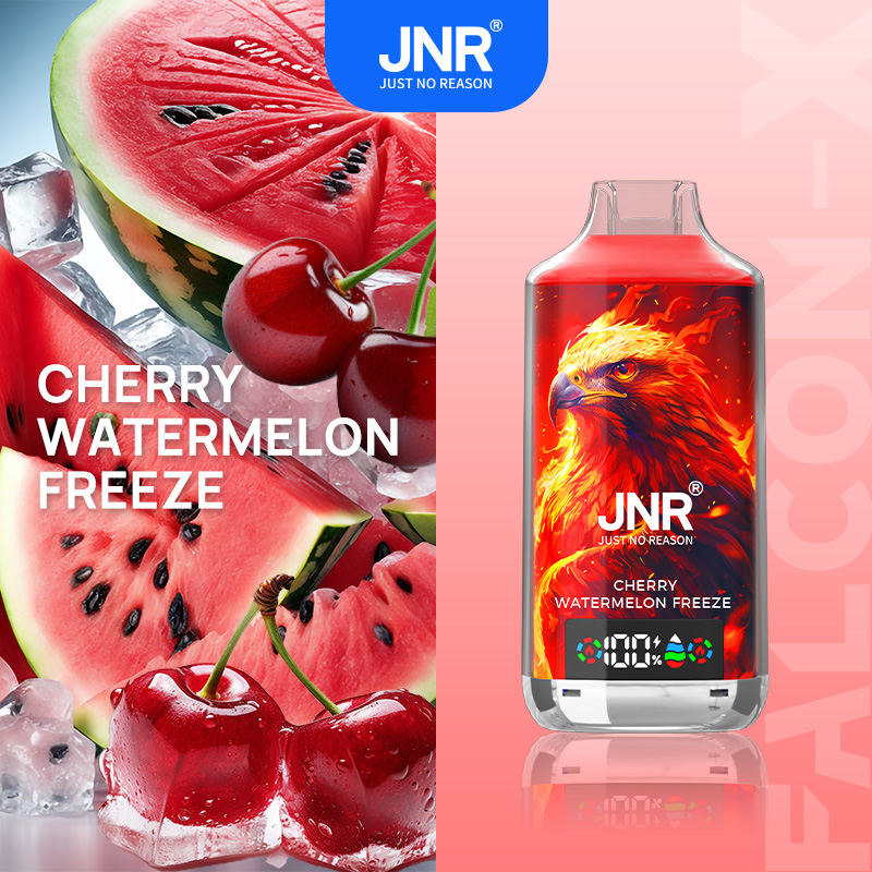 JNR FALCON X 18000 18k Puffs Model LED Display Disposable Vape in jnr falon x 18000 sleek jnr falon x 18000 cherry watermelon freeze flavor