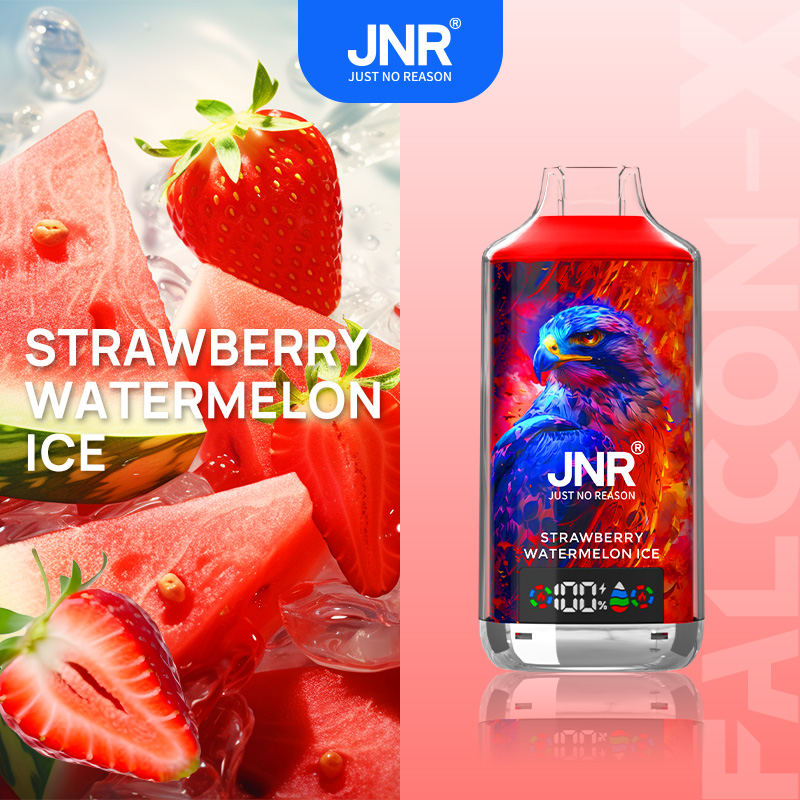 JNR FALCON X 18000 18k Puffs Model LED Display Disposable Vape in Strawberry Watermelon Ice flavor