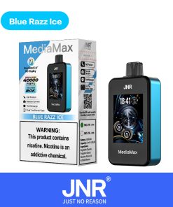JNR Media Max 40000 40K Puffs Intelligent Disposable Vape in blue razz ice flavor
