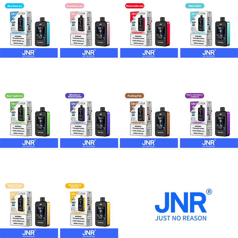 JNR Media Max 40000 40K Puffs Intelligent Disposable Vape in Blue Razz Ice flavor