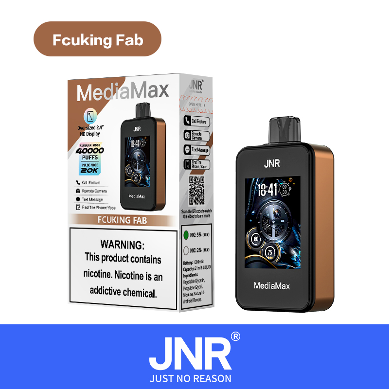 JNR Media Max 40000 40K Puffs Intelligent Disposable Vape in Fcuking Fab flavor