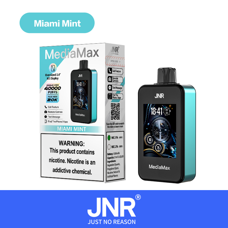 JNR Media Max 40000 40K Puffs Intelligent Disposable Vape in miami mint flavor