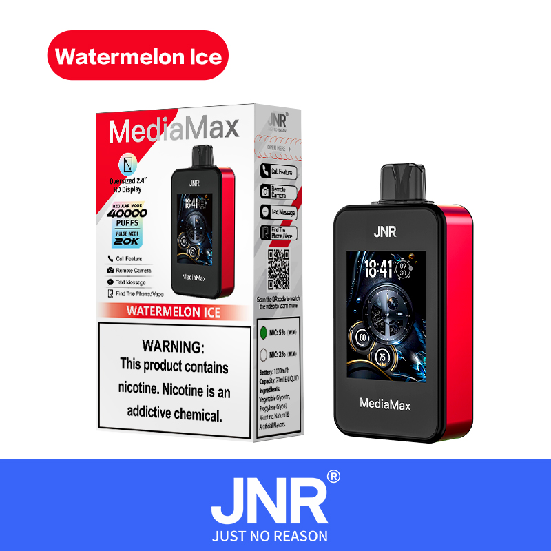 JNR Media Max 40000 40K Puffs Intelligent Disposable Vape in watermelon ice flavor