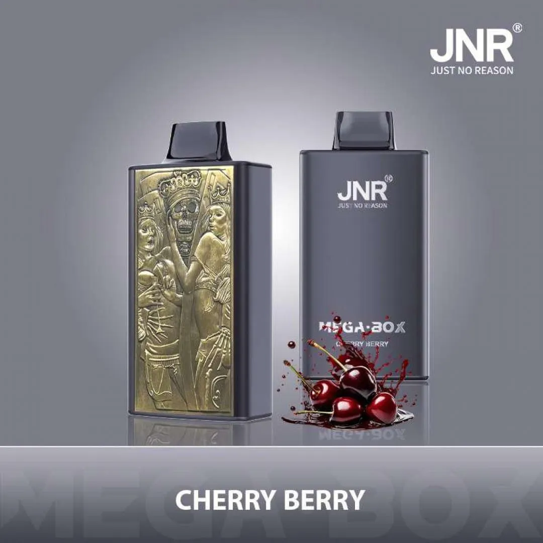 JNR Mega Box 25000 Puffs Edition Rechargeable Disposable Vape in Cherry Berry flavor