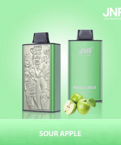 JNR Mega Box 25000 Puffs Edition Rechargeable Disposable Vape in jnr mega box 25000 sour apple flavor