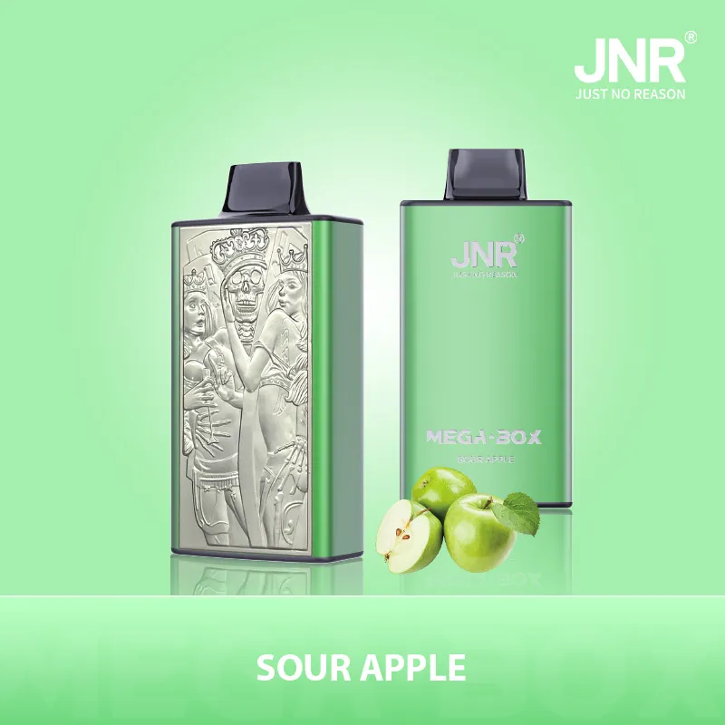 JNR Mega Box 25000 Puffs Edition Rechargeable Disposable Vape in jnr mega box 25000 sour apple flavor