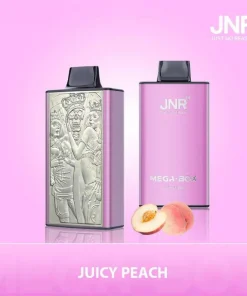 JNR Mega Box 25000 Puffs Edition Rechargeable Disposable Vape in Juicy Peach flavor