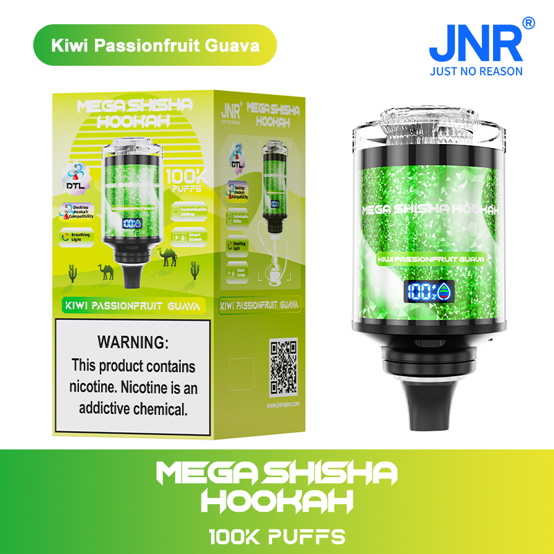 JNR Mega Shisha Hookah 100000 100K Puffs Large Capacity LED Display Disposable Vape random flavor option image