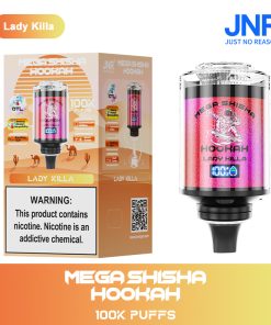 JNR Mega Shisha Hookah 100000 100K Puffs Large Capacity LED Display Disposable Vape random flavor option image