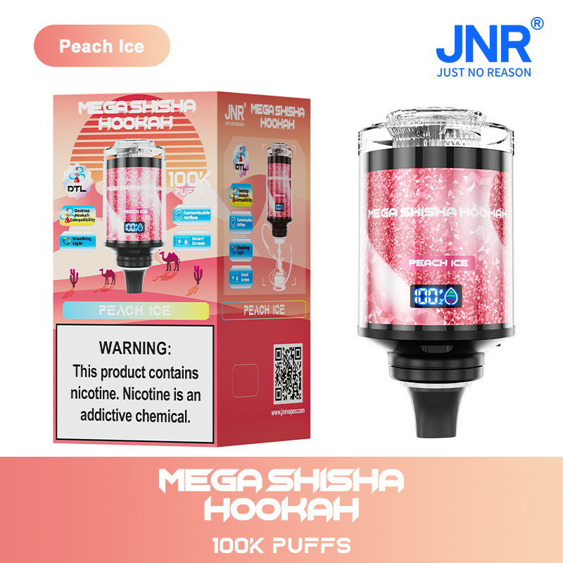JNR Mega Shisha Hookah 100000 100K Puffs Large Capacity LED Display Disposable Vape random flavor option image
