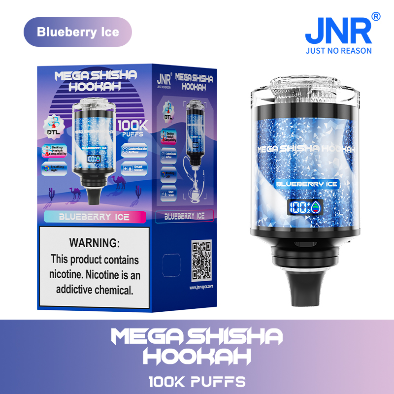 JNR Mega Shisha Hookah 100000 100K Puffs Large Capacity LED Display Disposable Vape random flavor option image