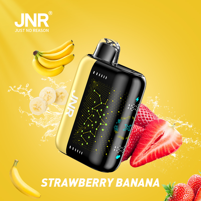 JNR Plus X 26000 26K Puffs Hottest LED Display Disposable Vape in jnr plus x 26000 strawberry banana flavor