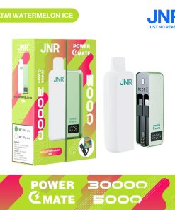 JNR Power Mate 30000 Puffs Smart Screen 5000mAh Power Bank Disposable Vape in jnr power mate 30000 kiwi watermelon ice flavor