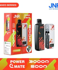 JNR Power Mate 30000 Puffs Smart Screen 5000mAh Power Bank Disposable Vape in jnr power mate 30000 mixed berries flavor