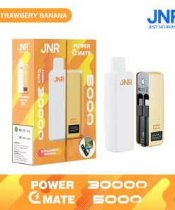 JNR Power Mate 30000 Puffs Smart Screen 5000mAh Power Bank Disposable Vape in jnr power mate 30000 strawberry banana flavor