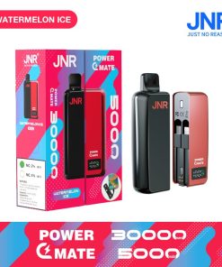 JNR Power Mate 30000 Puffs Smart Screen 5000mAh Power Bank Disposable Vape in jnr power mate 30000 watermelon ice flavor