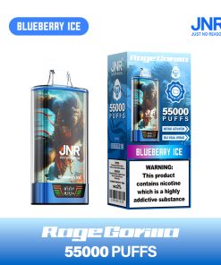 JNR Rage Gorilla 55K 55000 Puffs Smart Display Disposable Vape in Blueberry Ice flavor