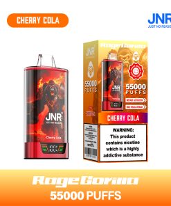 JNR Rage Gorilla 55K 55000 Puffs Smart Display Disposable Vape in Cherry Cola flavor