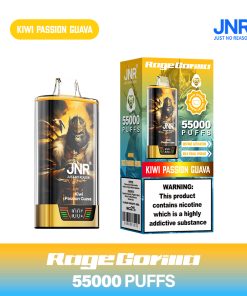 JNR Rage Gorilla 55K 55000 Puffs Smart Display Disposable Vape in Kiwi Passion Guava flavor