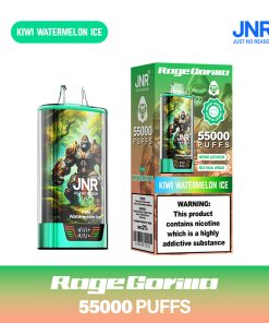 JNR Rage Gorilla 55K 55000 Puffs Smart Display Disposable Vape in Kiwi Watermelon Ice flavor