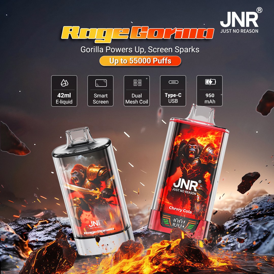 JNR Rage Gorilla 55K 55000 Puffs Smart Display Disposable Vape product image