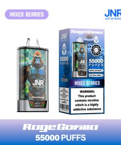 JNR Rage Gorilla 55K 55000 Puffs Smart Display Disposable Vape in Mixed Berries flavor