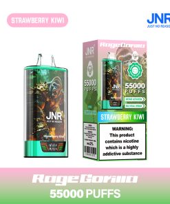 JNR Rage Gorilla 55K 55000 Puffs Smart Display Disposable Vape in Strawberry Kiwi flavor