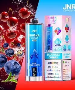 JNR Shisha Max 22000 22K Puffs Hookah Edition Disposable in jnr shisha max 22000 blue razz cherry flavor