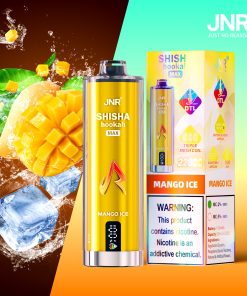 JNR Shisha Max 22000 22K Puffs Hookah Edition Disposable in jnr shisha max 22000 mango ice flavor