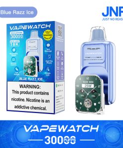 JNR Vape Watch 30000 30K Puffs Smart Disposable Vape in jnr watch 30000 blue razz ice flavor