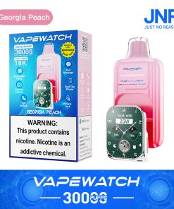 JNR Vape Watch 30000 30K Puffs Smart Disposable Vape in jnr watch 30000 georgia peach flavor