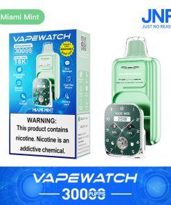 JNR Vape Watch 30000 30K Puffs Smart Disposable Vape in jnr watch 30000 miami mint flavor