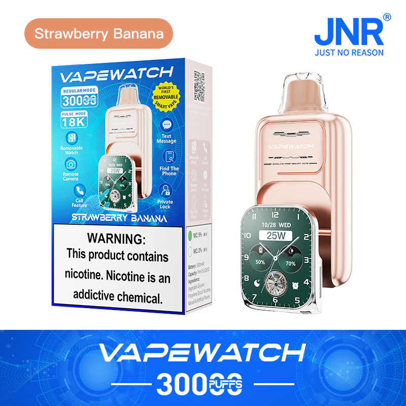 JNR Vape Watch 30000 30K Puffs Smart Disposable Vape in jnr watch 30000 strawberry banana flavor