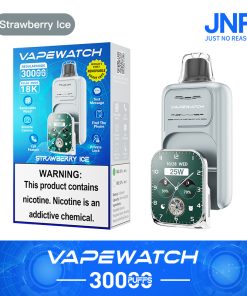 JNR Vape Watch 30000 30K Puffs Smart Disposable Vape in jnr watch 30000 strawberry ice flavor