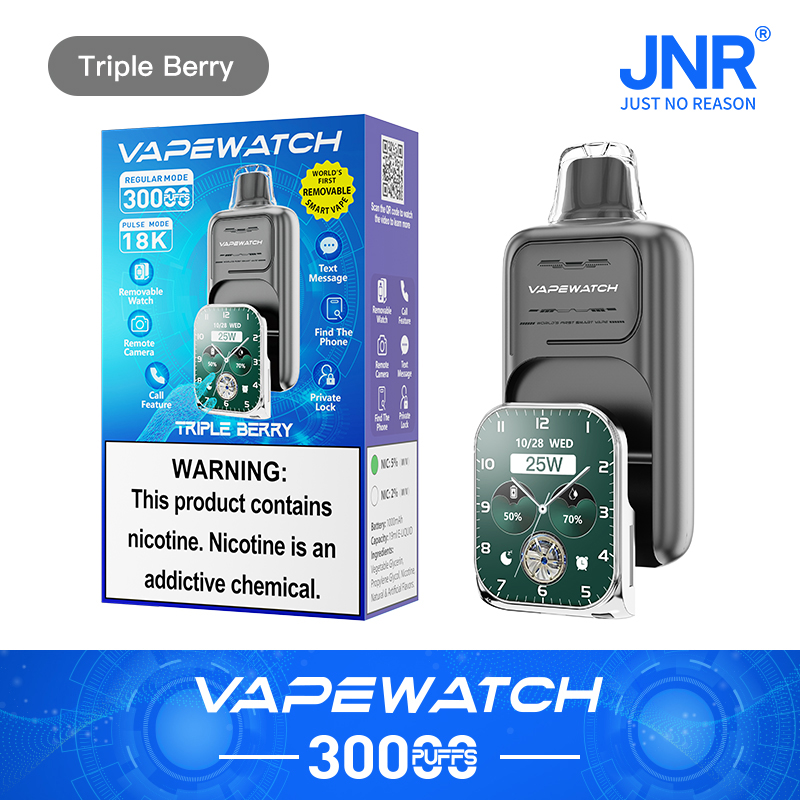 JNR Vape Watch 30000 30K Puffs Smart Disposable Vape in jnr watch 30000 triple berry flavor