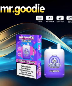 Mr.Goodie 20000 20K Puffs 2% 5% Nicotine Double Warehouser Disposable in Blue Razz flavor
