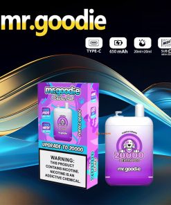 Mr.Goodie 20000 20K Puffs 2% 5% Nicotine Double Warehouser Disposable in Purple Grape flavor