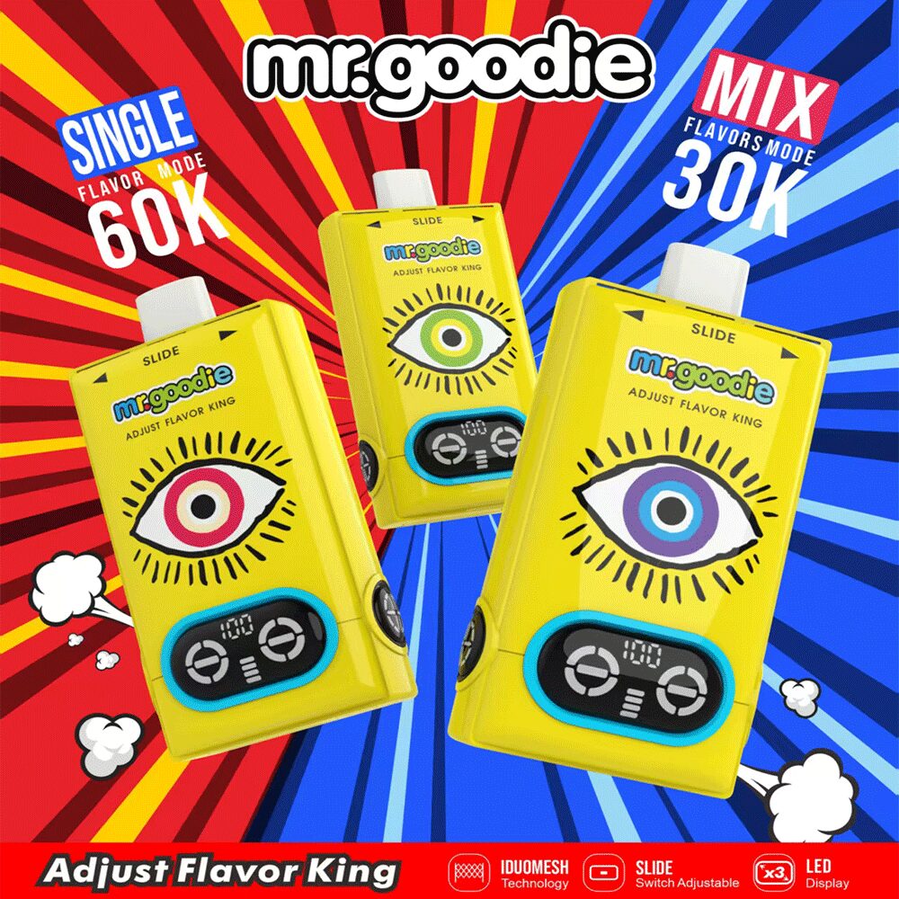 Mr.Goodie Adjust Flavor King 60000 60K Puffs 3 in 1 Flavors Rechargeable LCD Display Disposable Vape product image