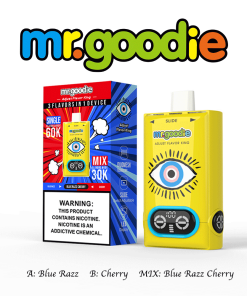 Mr.Goodie Adjust Flavor King 60000 60K Puffs 3 in 1 Flavors Rechargeable LCD Display Disposable Vape in mr. goodie adjust flavor king 60000 blue razz