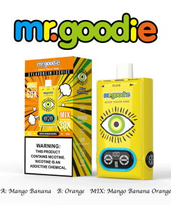 Mr.Goodie Adjust Flavor King 60000 60K Puffs 3 in 1 Flavors Rechargeable LCD Display Disposable Vape in mr. goodie adjust flavor king 60000 mango banana