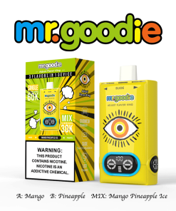 Mr.Goodie Adjust Flavor King 60000 60K Puffs 3 in 1 Flavors Rechargeable LCD Display Disposable Vape in mr. goodie adjust flavor king 60000 mango