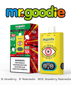 Mr.Goodie Adjust Flavor King 60000 60K Puffs 3 in 1 Flavors Rechargeable LCD Display Disposable Vape in mr. goodie adjust flavor king 60000 strawberry