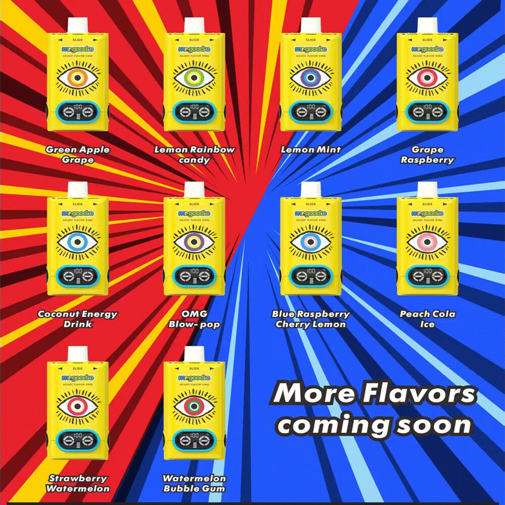 Mr.Goodie Adjust Flavor King 60000 60K Puffs 3 in 1 Flavors Rechargeable LCD Display Disposable Vape in Watermelon Ice & Bubble Gum & Watermelon Bubble