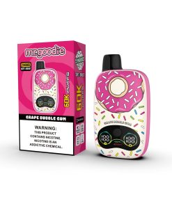 Mr.Goodie Donut 60000 60K Puffs Adjustable Airflow Dual Mesh Disposable Vape in Grape Bubble Gum flavor
