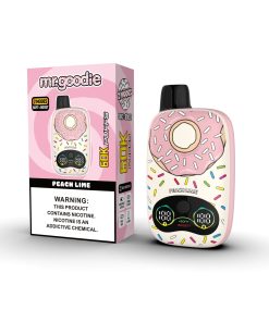 Mr.Goodie Donut 60000 60K Puffs Adjustable Airflow Dual Mesh Disposable Vape in Peach Lime flavor
