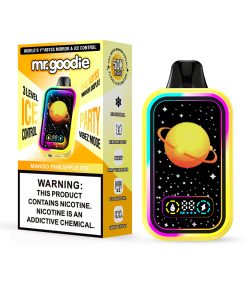 Mr.Goodie 50000 50K Puffs Adjustable Ice level LCD Display Disposable Vape in Mango Pineapple Ice flavor