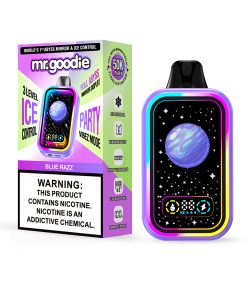 Mr.Goodie 50000 50K Puffs Adjustable Ice level LCD Display Disposable Vape in mr.goodie 50000 50k blue razz flavor