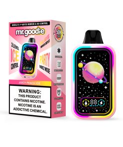 Mr.Goodie 50000 50K Puffs Adjustable Ice level LCD Display Disposable Vape in mr.goodie 50000 50k juicy peach ice flavor
